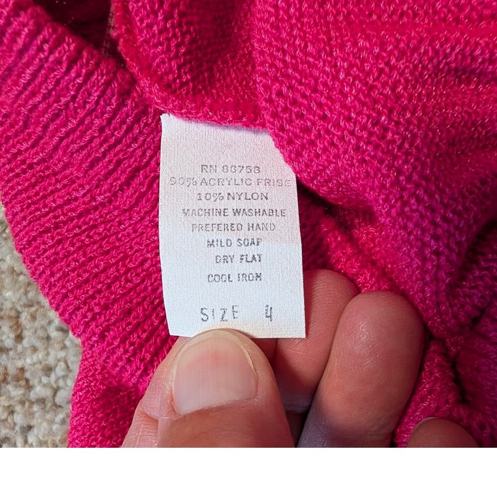 Laura by Alyzia Vintage 2Pc Knit Skirt Suit Womens 4 Pink Gold Button; Vintage - Picture 6 of 12